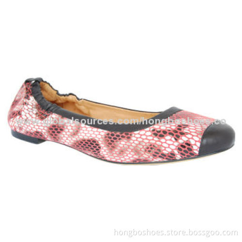 Flat Shoe, Comfortable Rubber Outsole, Genuine Leather Upper